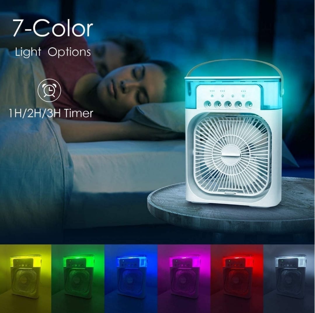 Mini Portable Air Cooler Fan – USB, Mist & LED Light buy 1 get 1 free