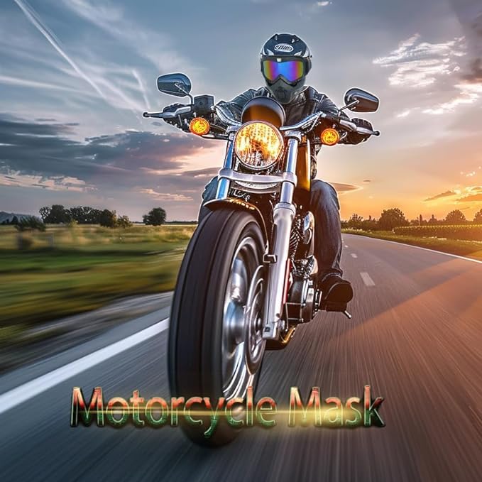 Motorcycle Goggle Mask With UV Protection And Detachable Shield