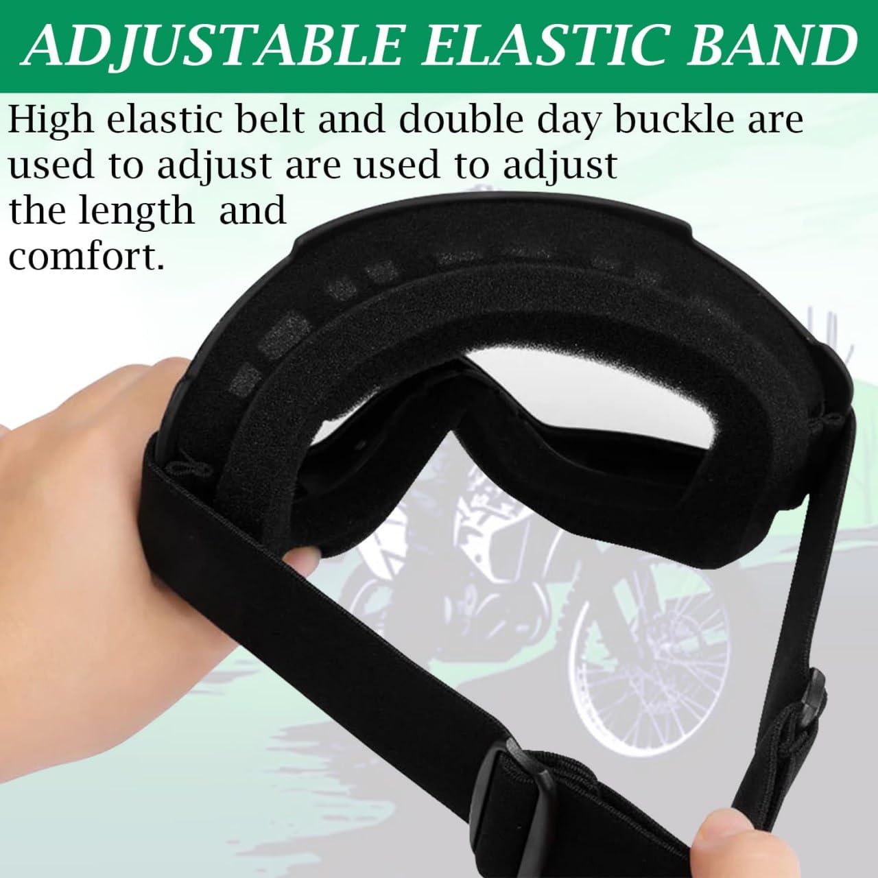 Motorcycle Goggle Mask With UV Protection And Detachable Shield
