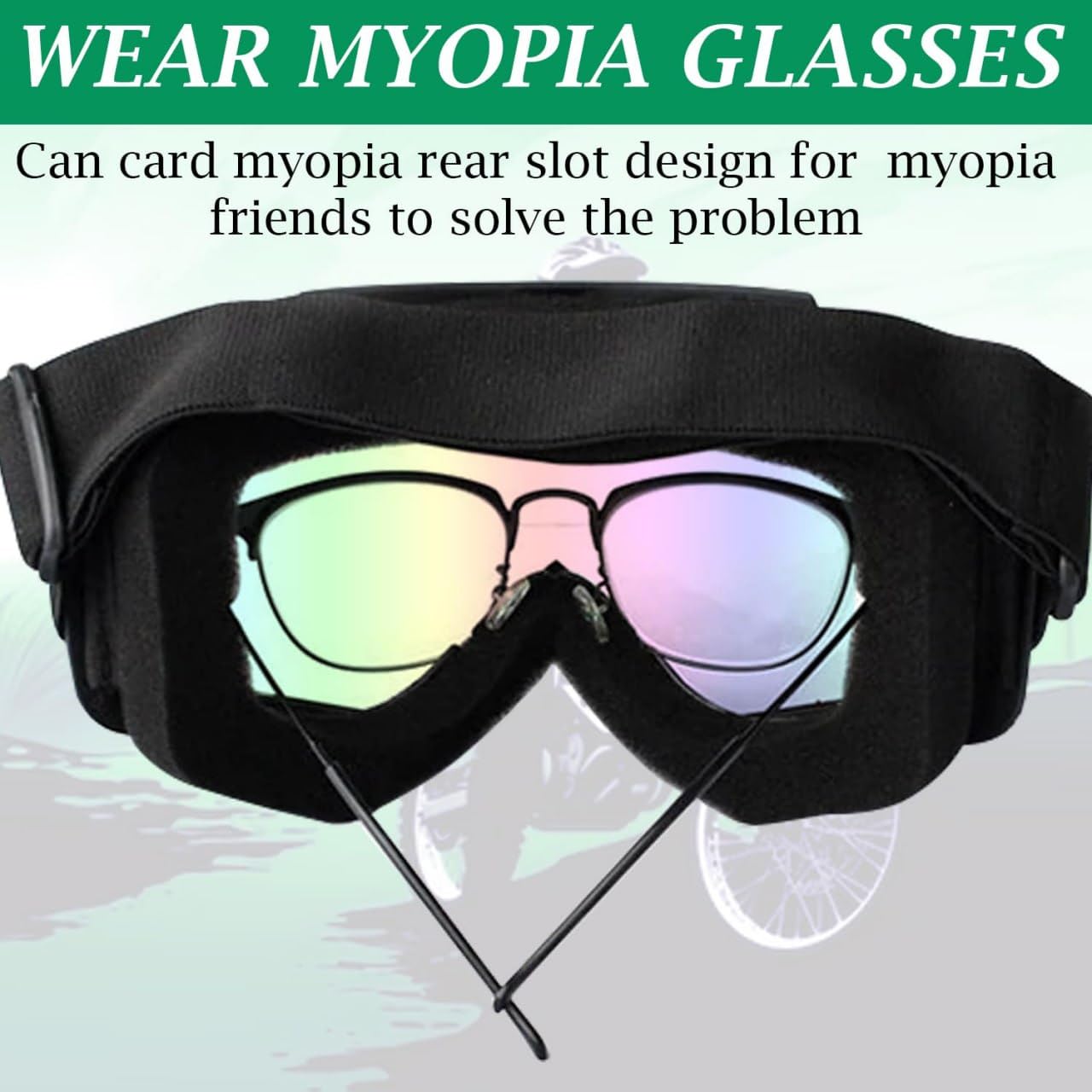 Motorcycle Goggle Mask With UV Protection And Detachable Shield