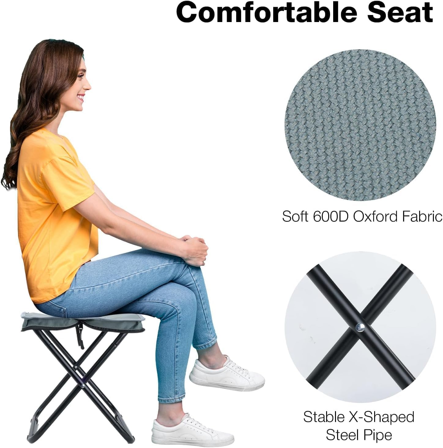 Portable Foldable Travel Stool Bag – Lightweight Camping Seat