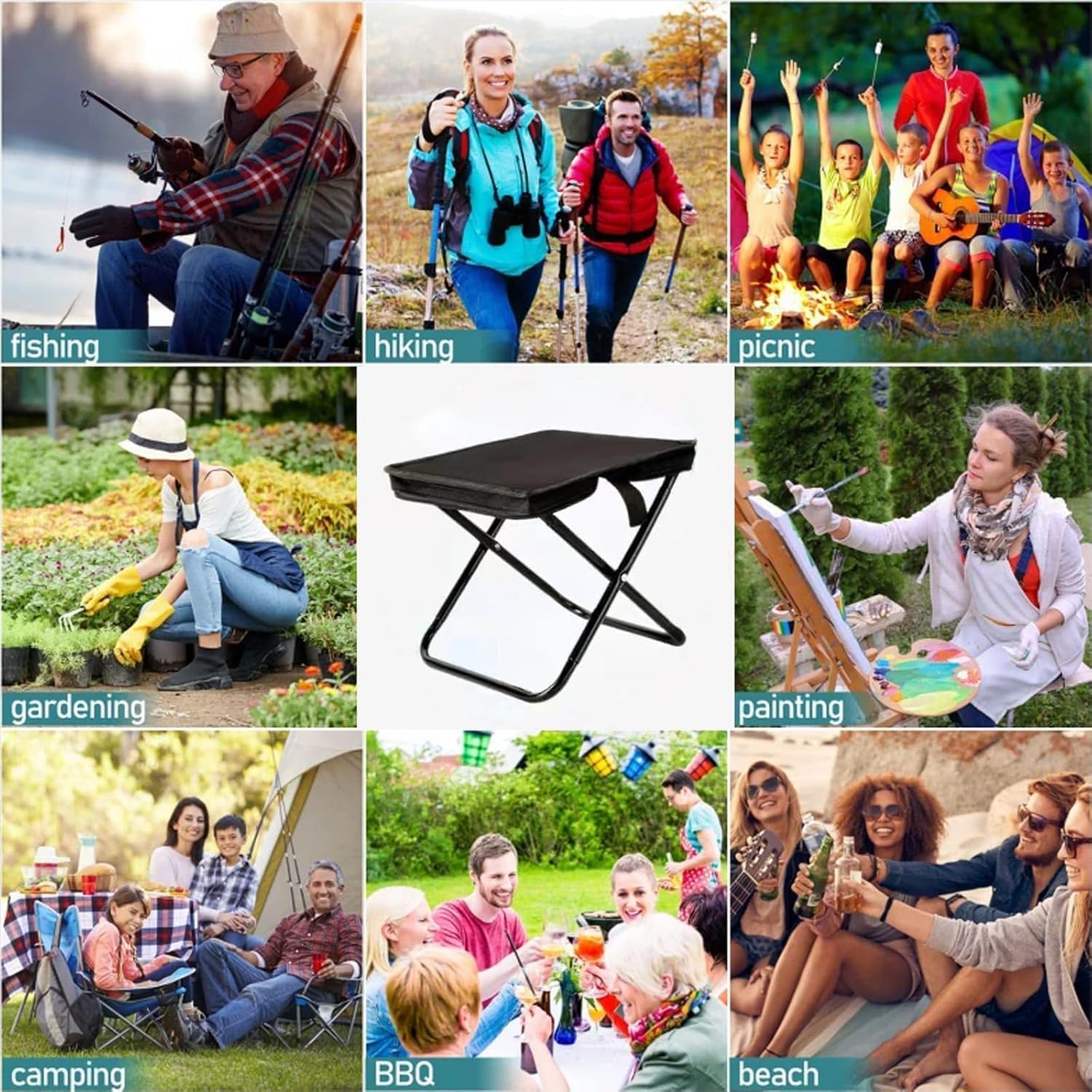 Portable Foldable Travel Stool Bag – Lightweight Camping Seat