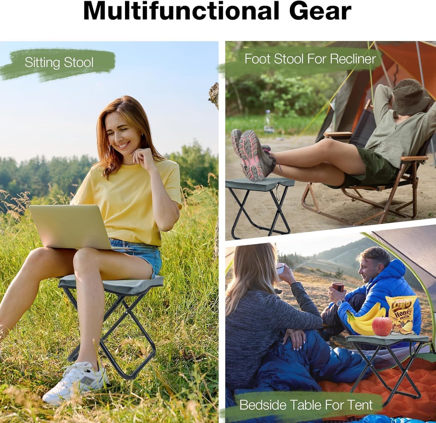 Portable Foldable Travel Stool Bag – Lightweight Camping Seat
